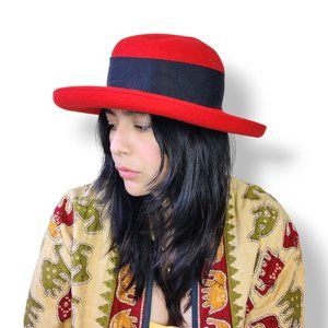 Vintage 70's Viv Knowland made in England  100% wool felt bowler hat